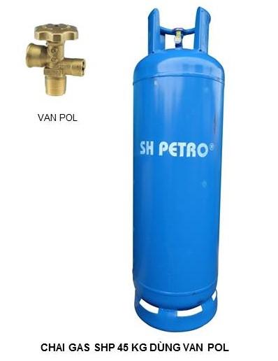 Chai gas 45kg van POL